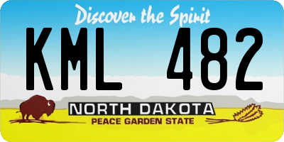 ND license plate KML482