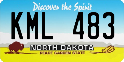 ND license plate KML483
