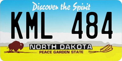 ND license plate KML484