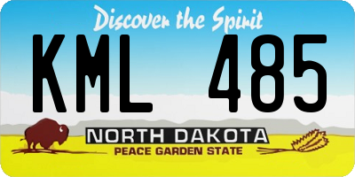 ND license plate KML485