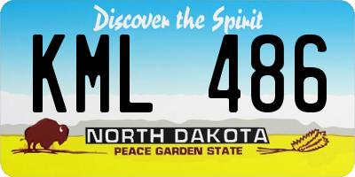 ND license plate KML486