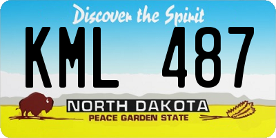 ND license plate KML487