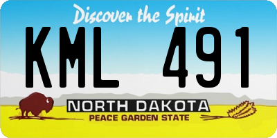 ND license plate KML491