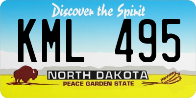 ND license plate KML495
