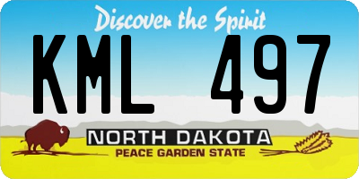 ND license plate KML497