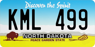 ND license plate KML499