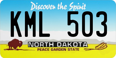 ND license plate KML503