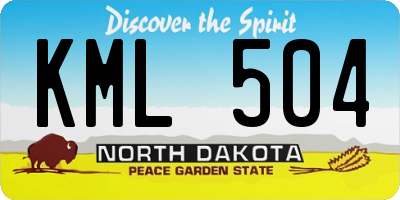 ND license plate KML504