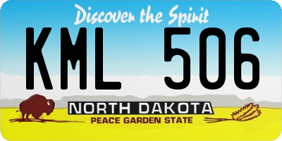 ND license plate KML506