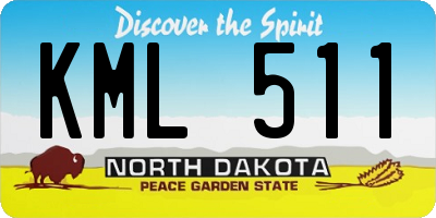 ND license plate KML511
