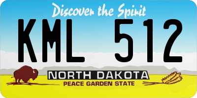 ND license plate KML512