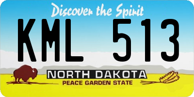 ND license plate KML513