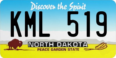 ND license plate KML519