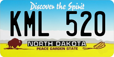 ND license plate KML520