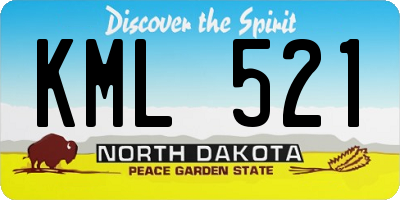 ND license plate KML521