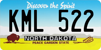 ND license plate KML522