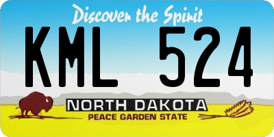 ND license plate KML524