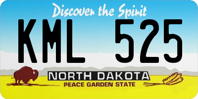 ND license plate KML525