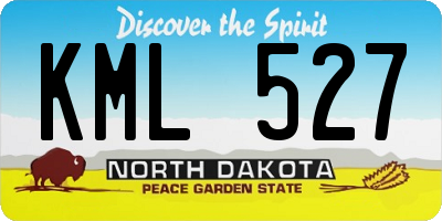 ND license plate KML527