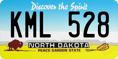 ND license plate KML528