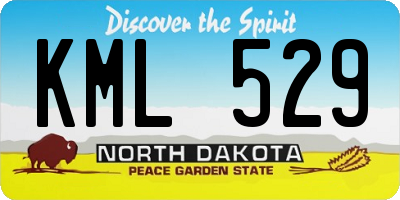 ND license plate KML529