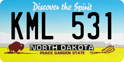 ND license plate KML531