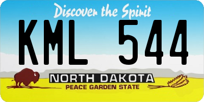 ND license plate KML544