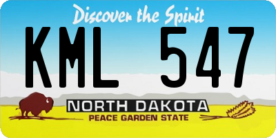 ND license plate KML547