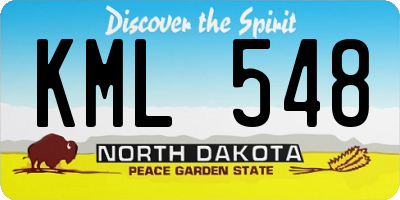 ND license plate KML548