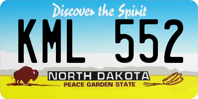 ND license plate KML552