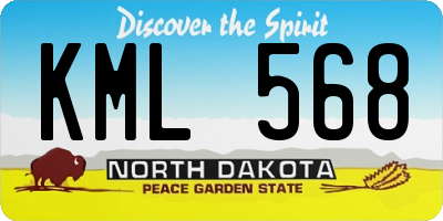 ND license plate KML568