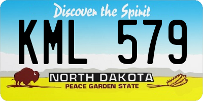 ND license plate KML579