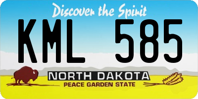 ND license plate KML585