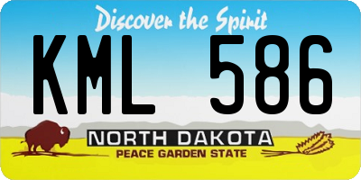 ND license plate KML586