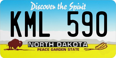 ND license plate KML590