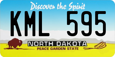 ND license plate KML595
