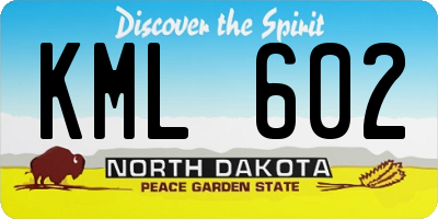 ND license plate KML602
