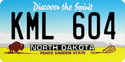 ND license plate KML604