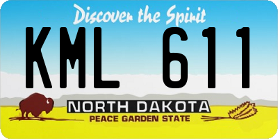 ND license plate KML611