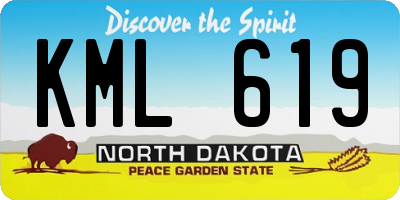 ND license plate KML619