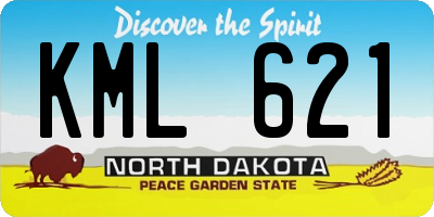 ND license plate KML621