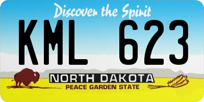 ND license plate KML623