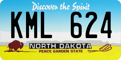 ND license plate KML624