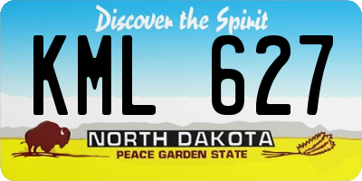 ND license plate KML627