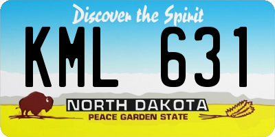 ND license plate KML631