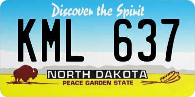 ND license plate KML637