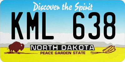 ND license plate KML638