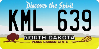ND license plate KML639