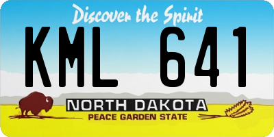 ND license plate KML641