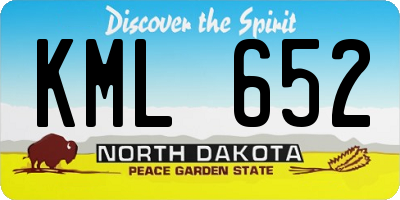 ND license plate KML652